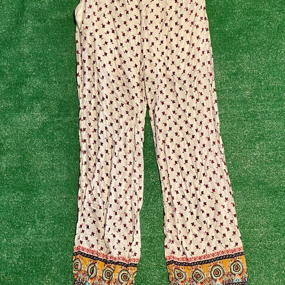 Xhilaration Silk Women's Floral Flower Pants Large